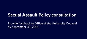 Sexual Assault Policy consultation